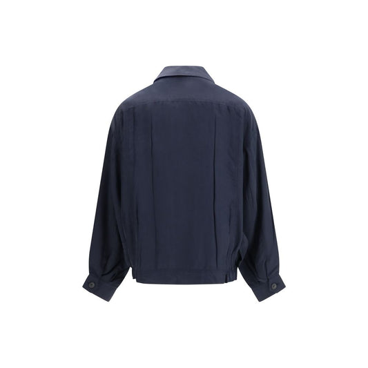 Prada Blue Silk Coat