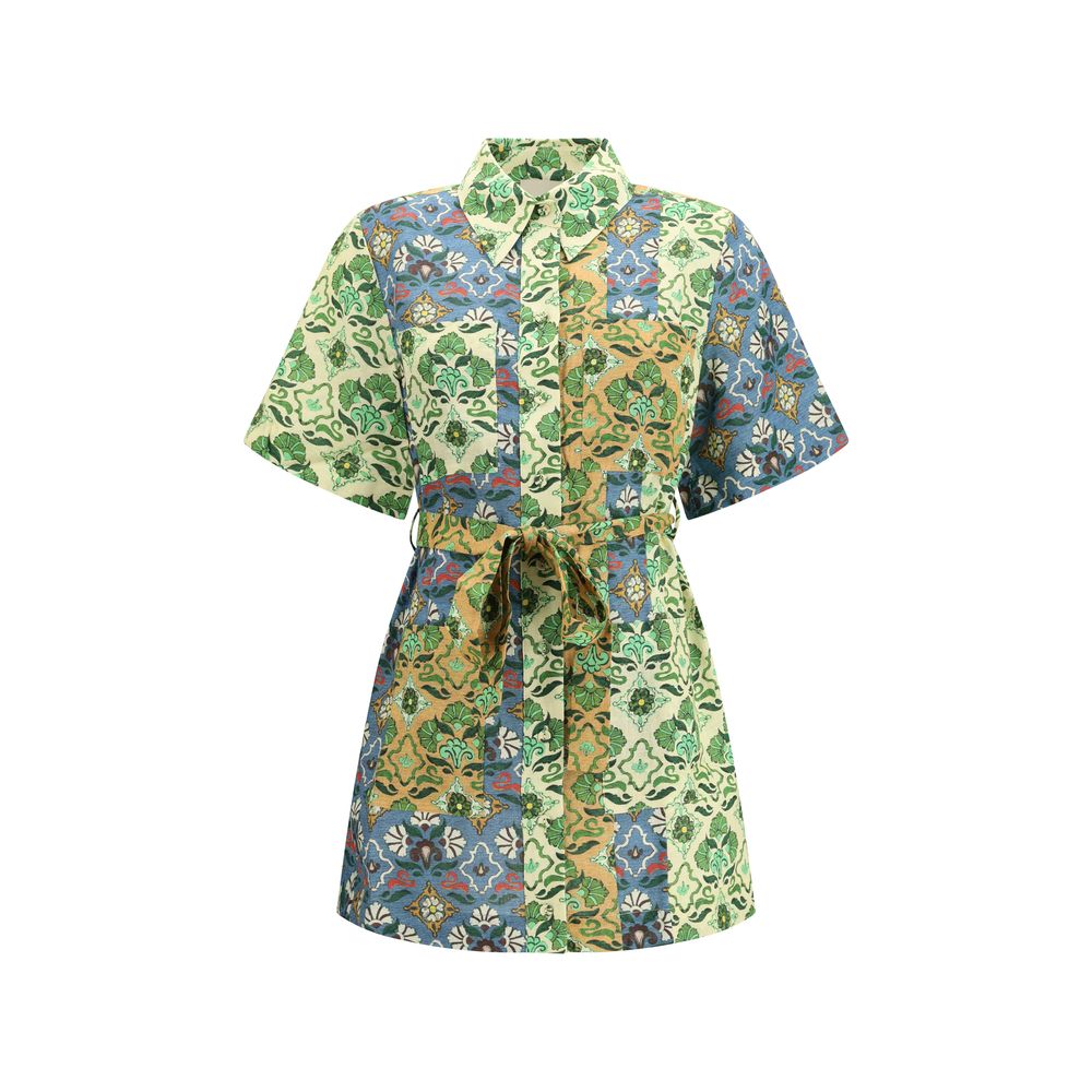 Alemais Multicolor Linen Casual Dress