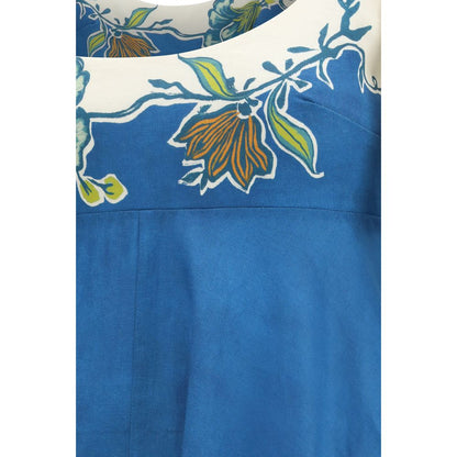 Alemais Blue Linen Casual Dress