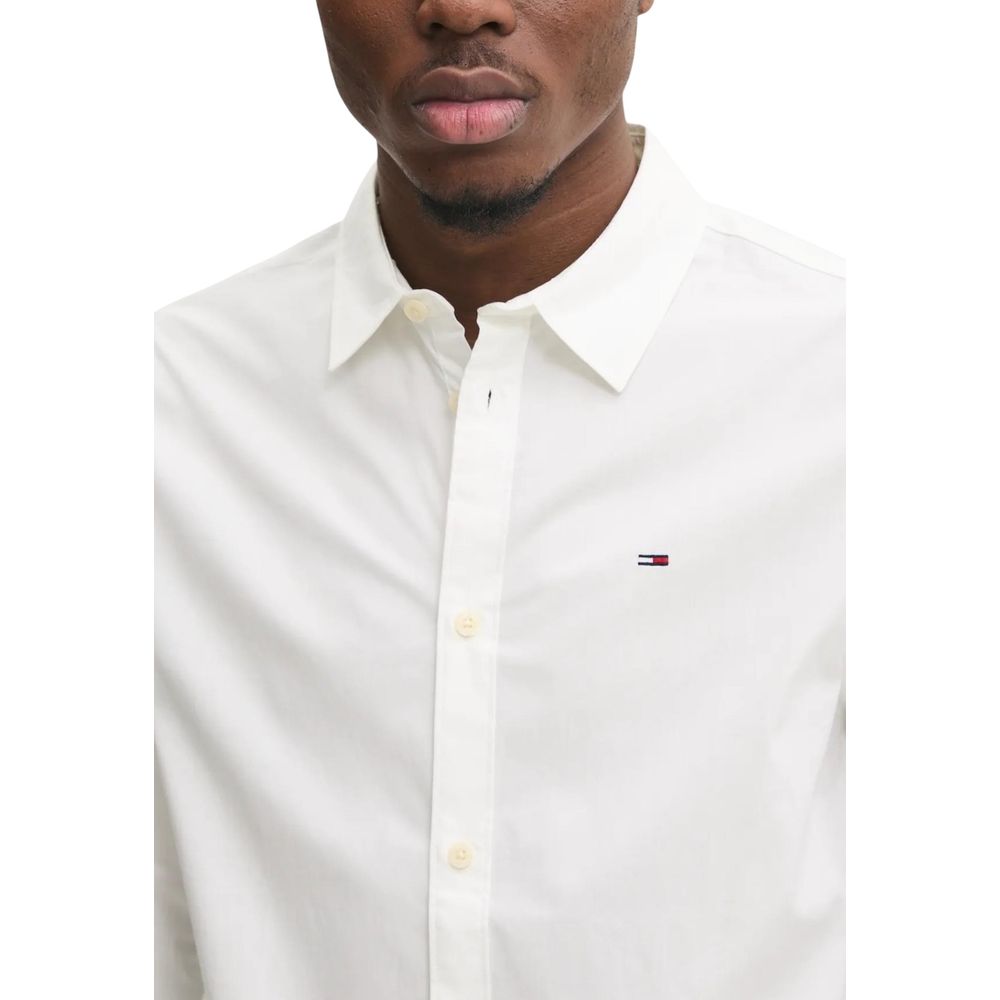 Tommy Hilfiger Jeans White Cotton Dress Shirt