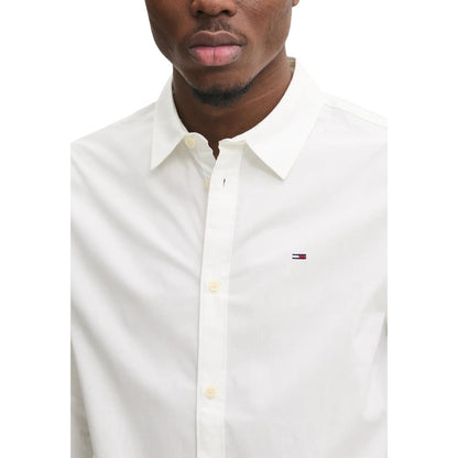 Tommy Hilfiger Jeans White Cotton Dress Shirt