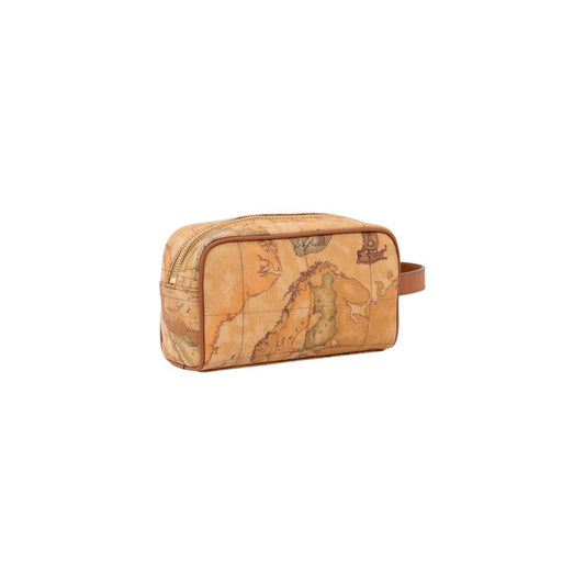 Alviero Martini Prima Classe Beige Cotton Clutch Bag
