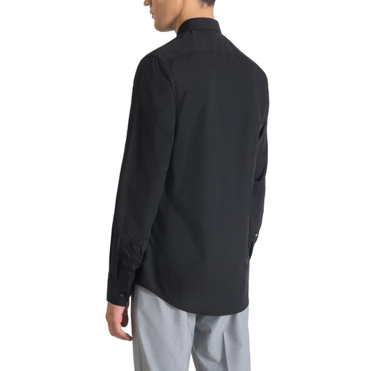 Antony Morato Black Cotton Dress Shirt
