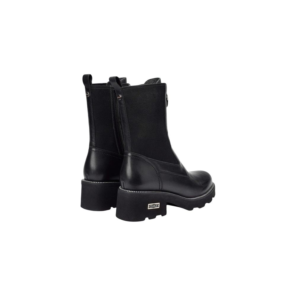Cult Black Leather Ankle Boots