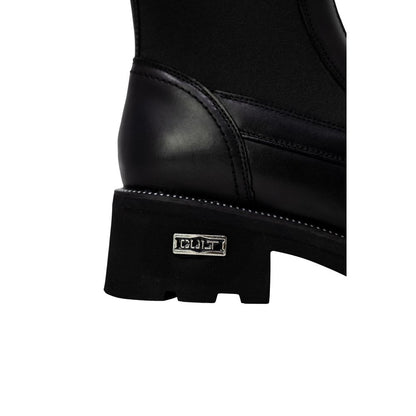 Cult Black Leather Ankle Boots