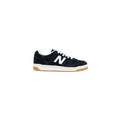 New Balance Black And White Leather Athletic Sneakers