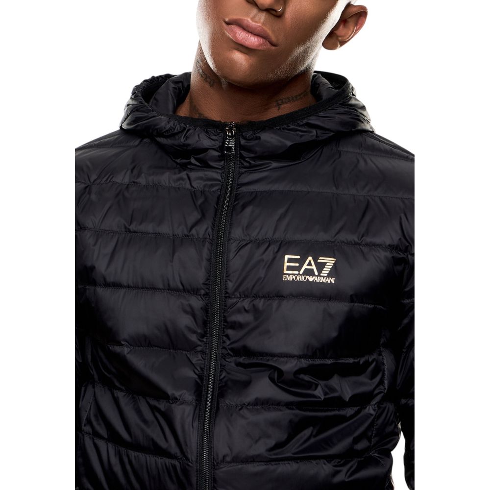 EA7 Emporio Armani Bicolor Polyamide Full-Length Jacket