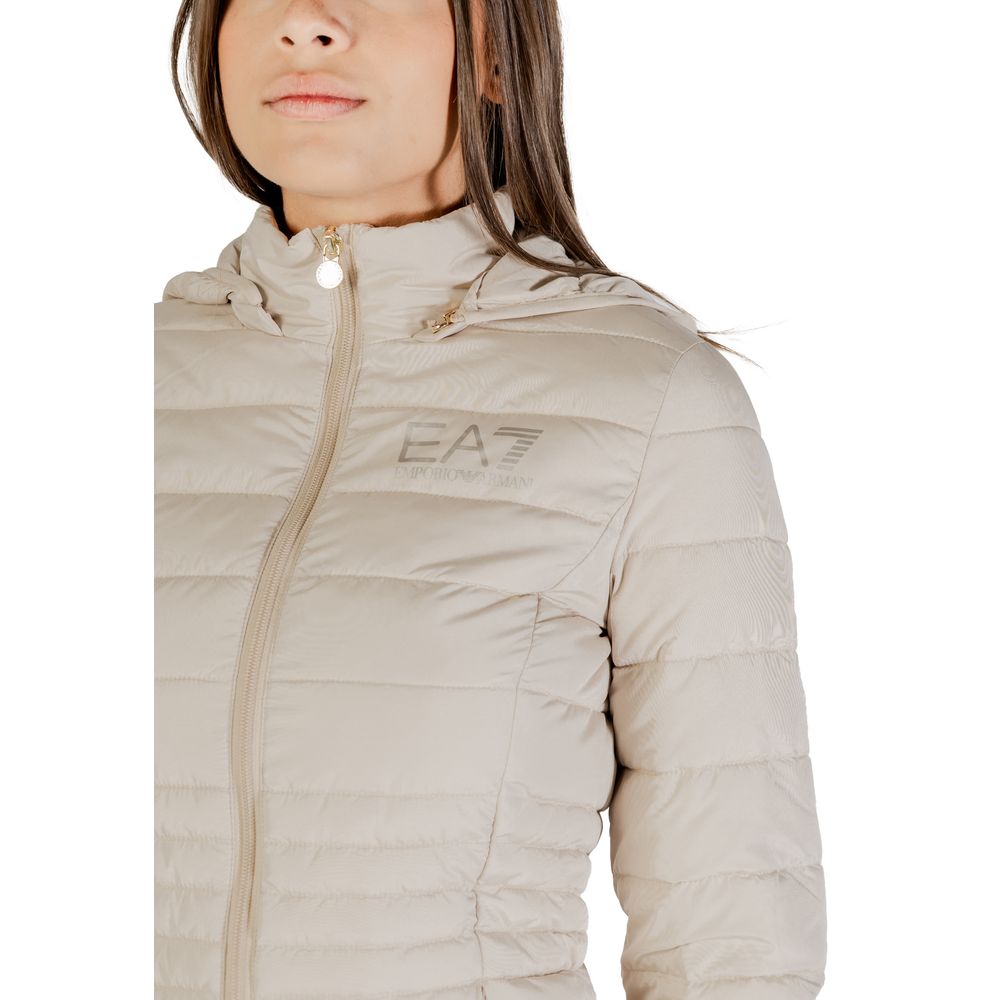 EA7 Emporio Armani Beige Polyester Coat
