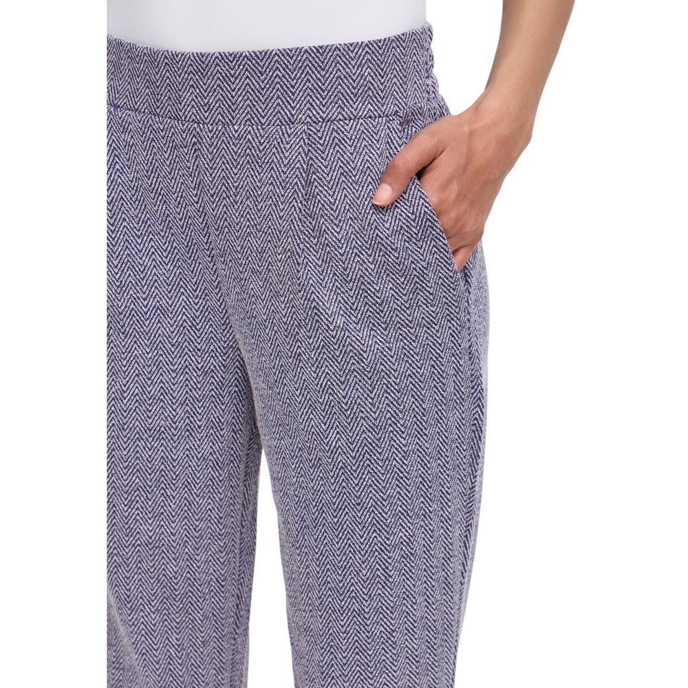 ICHI Blue Polyester Skinny Pants