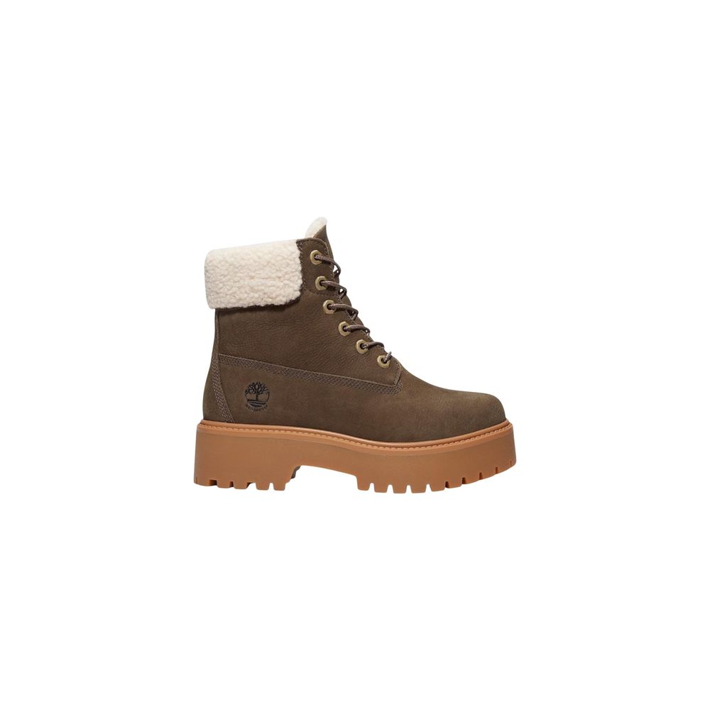 Timberland Brown Recycled Leather Lace-Up Boots