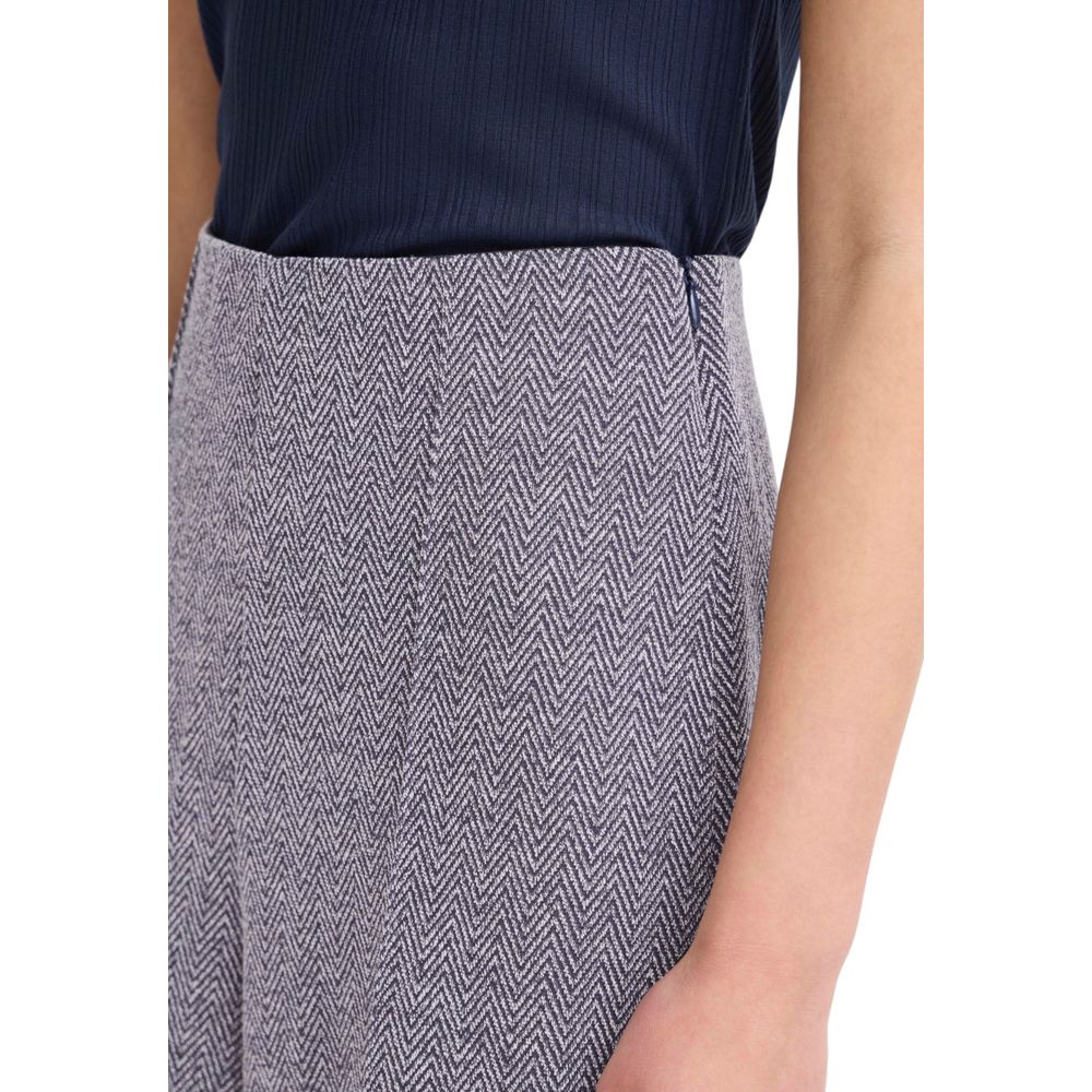 ICHI Blue Polyester Casual Pants