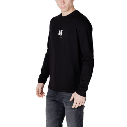 Armani Exchange Black Cotton Long Sleeve T-Shirt