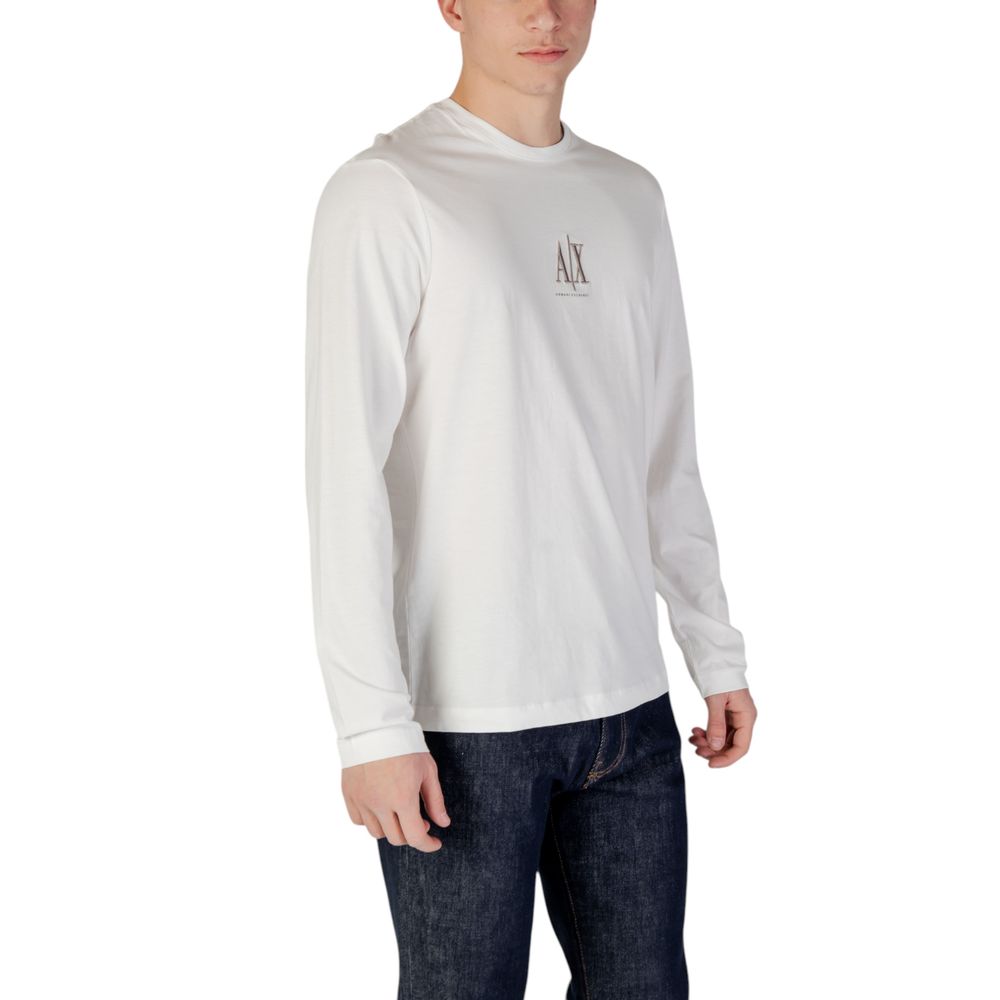 Armani Exchange Cream Cotton Long Sleeve T-Shirt