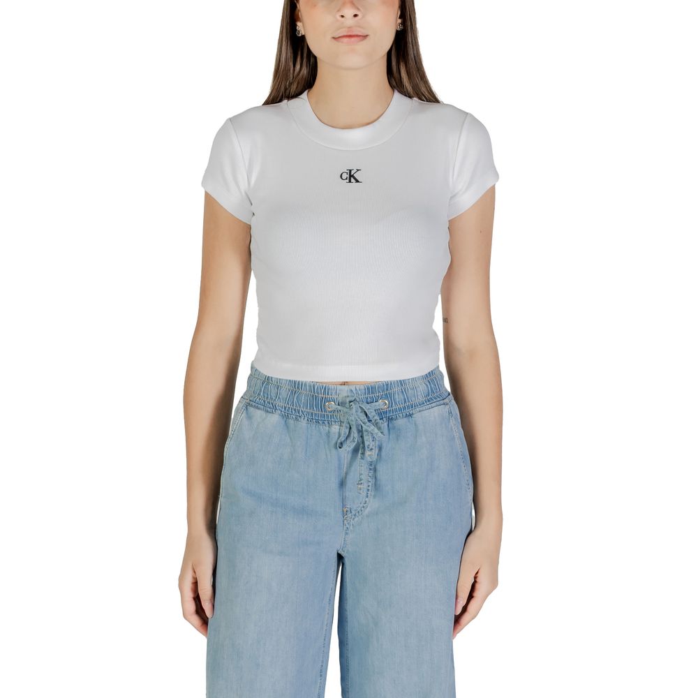 Calvin Klein Jeans White Cotton T-Shirt