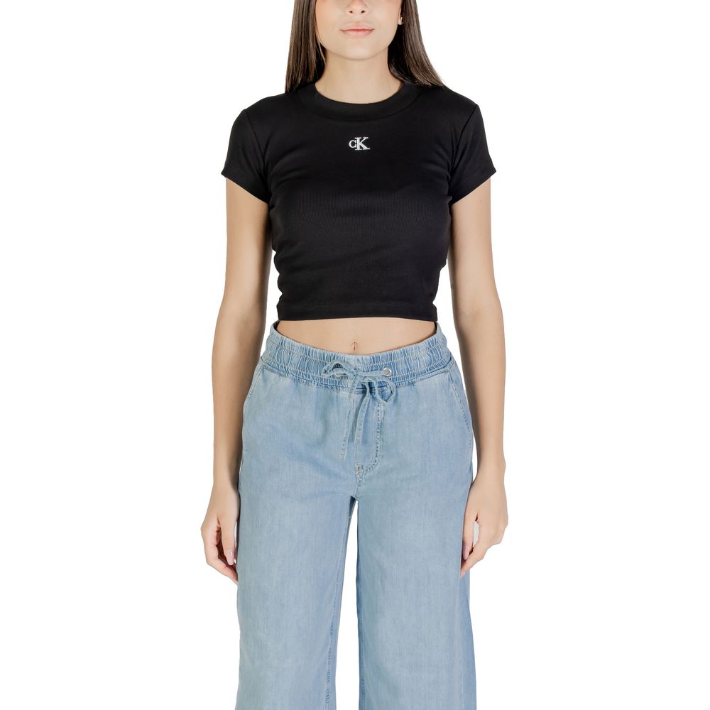 Calvin Klein Jeans Black Cotton T-Shirt