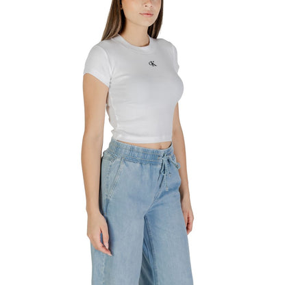 Calvin Klein Jeans White Cotton T-Shirt