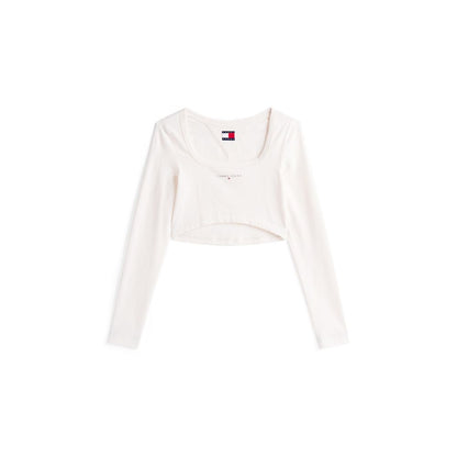 Tommy Hilfiger Jeans White Recycled Cotton Sportswear