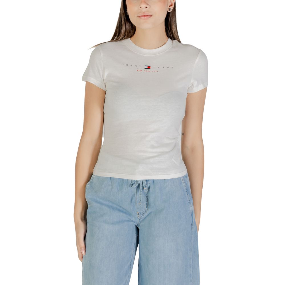 Tommy Hilfiger Jeans White Cotton T-Shirt