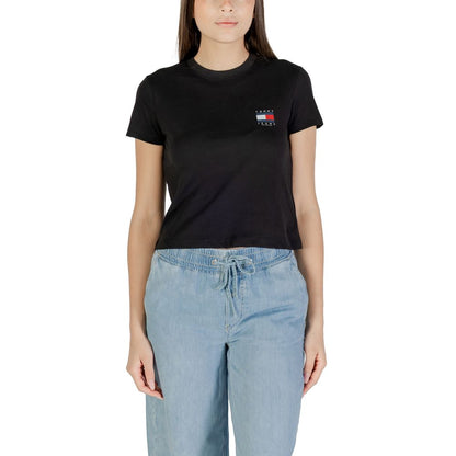 Tommy Hilfiger Jeans Black Recycled Cotton T-Shirt