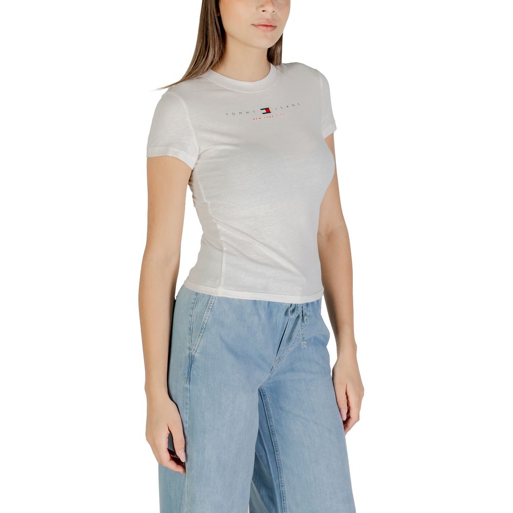 Tommy Hilfiger Jeans White Cotton T-Shirt