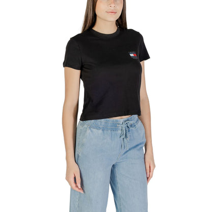 Tommy Hilfiger Jeans Black Recycled Cotton T-Shirt