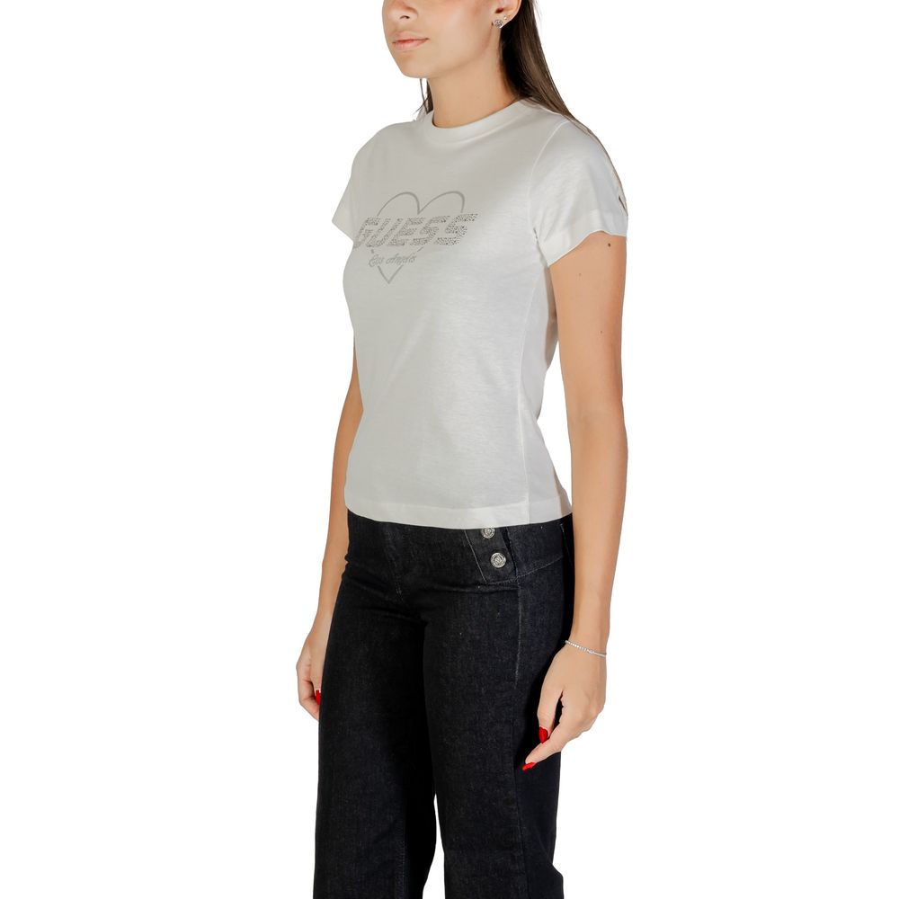 Guess Active White Cotton T-Shirt