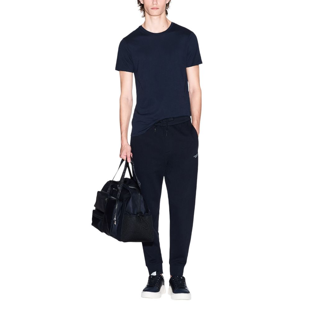 Armani Exchange Blue Cotton Joggers (Workout Pants)