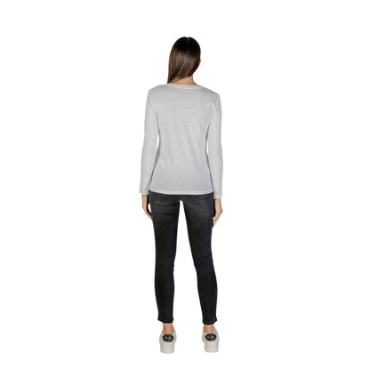 Armani Exchange White Cotton Long Sleeve T-Shirt