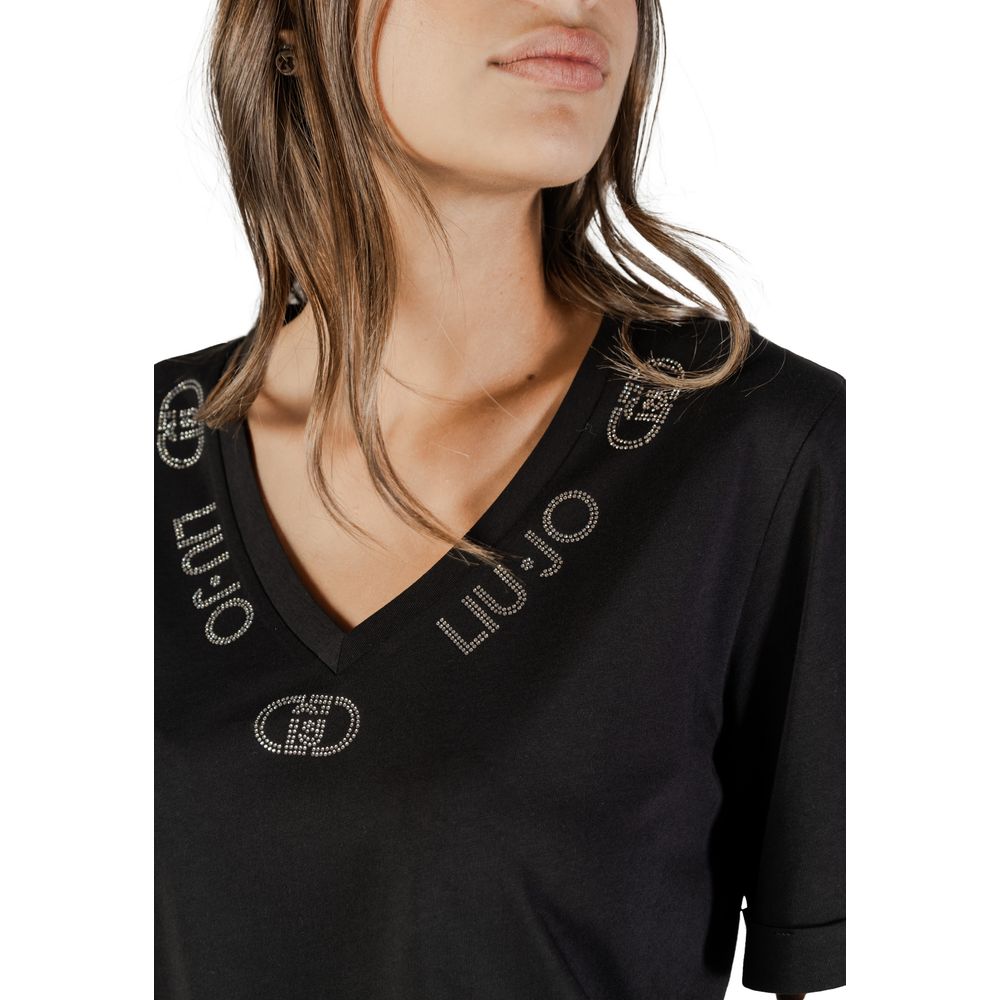 Liu Jo Black Cotton T-Shirt