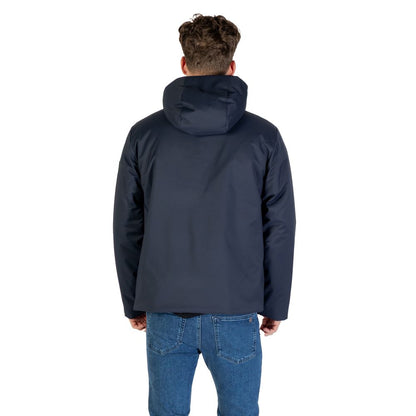 EA7 Emporio Armani Blue Polyester Coat