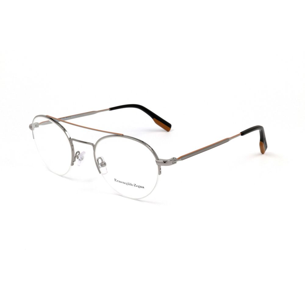 Ermenegildo Zegna Gray Metal Glasses (Frames)