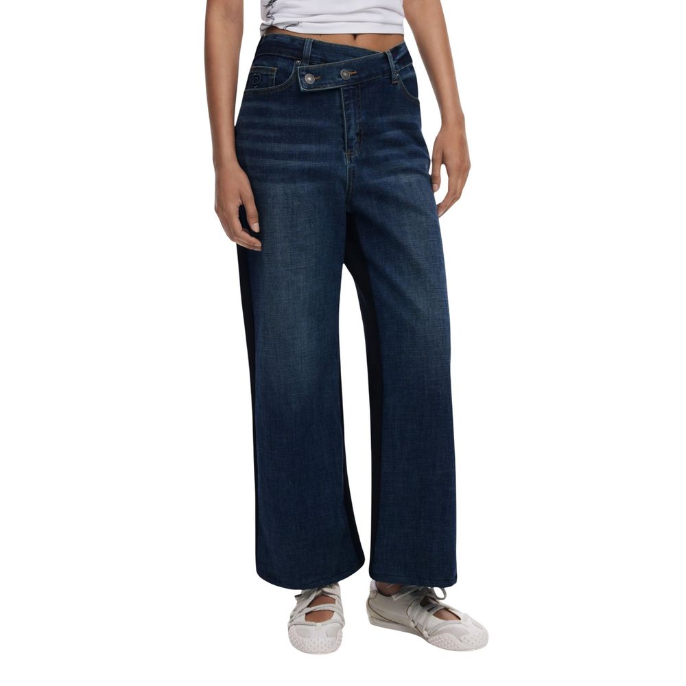 Desigual Blue Cotton Bootcut Jeans