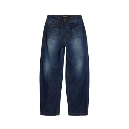 Desigual Blue Cotton Relaxed Fit Jeans
