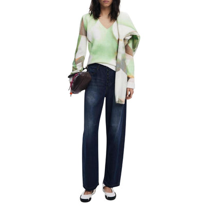 Desigual Blue Cotton Relaxed Fit Jeans