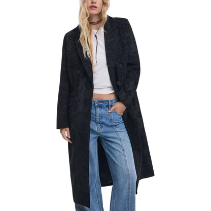 Desigual Black Polyester Coat
