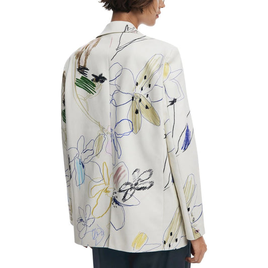 Desigual Cream Cotton Blazer