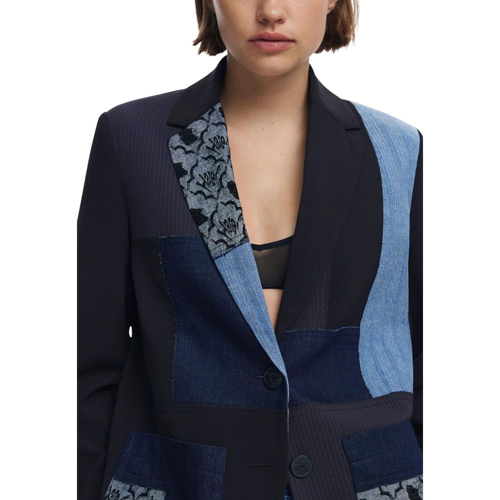 Desigual Black Polyester Blazer