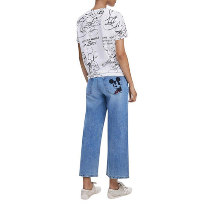 Desigual White Cotton T-Shirt
