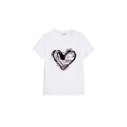 Desigual White Cotton T-Shirt