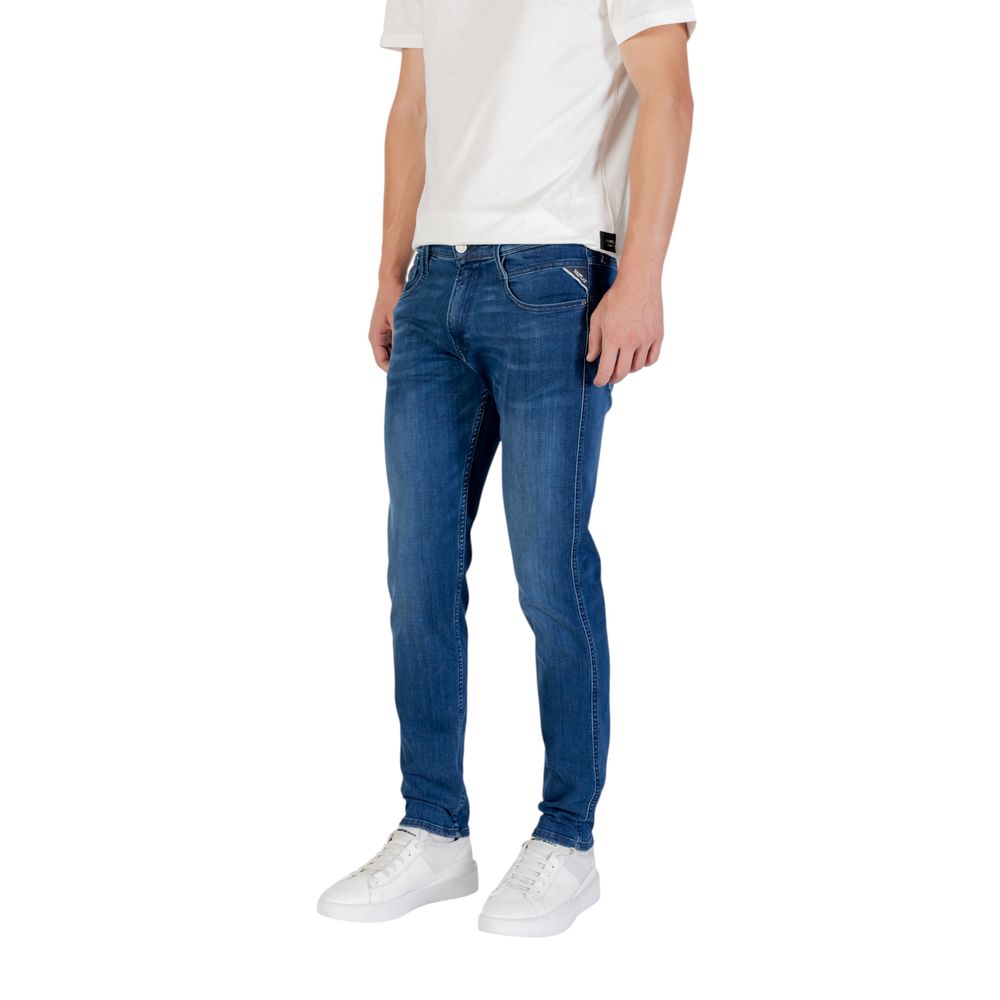 Replay Blue Cotton Skinny Jeans