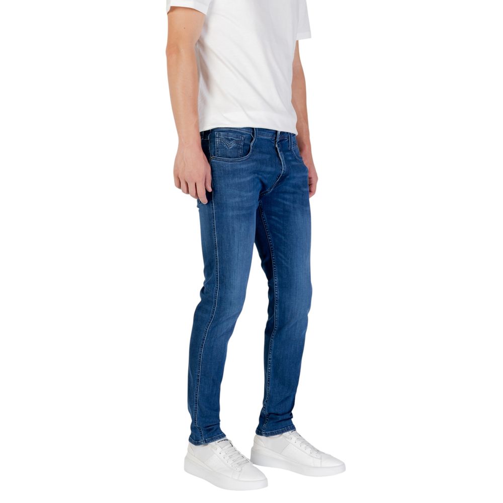 Replay Blue Cotton Skinny Jeans