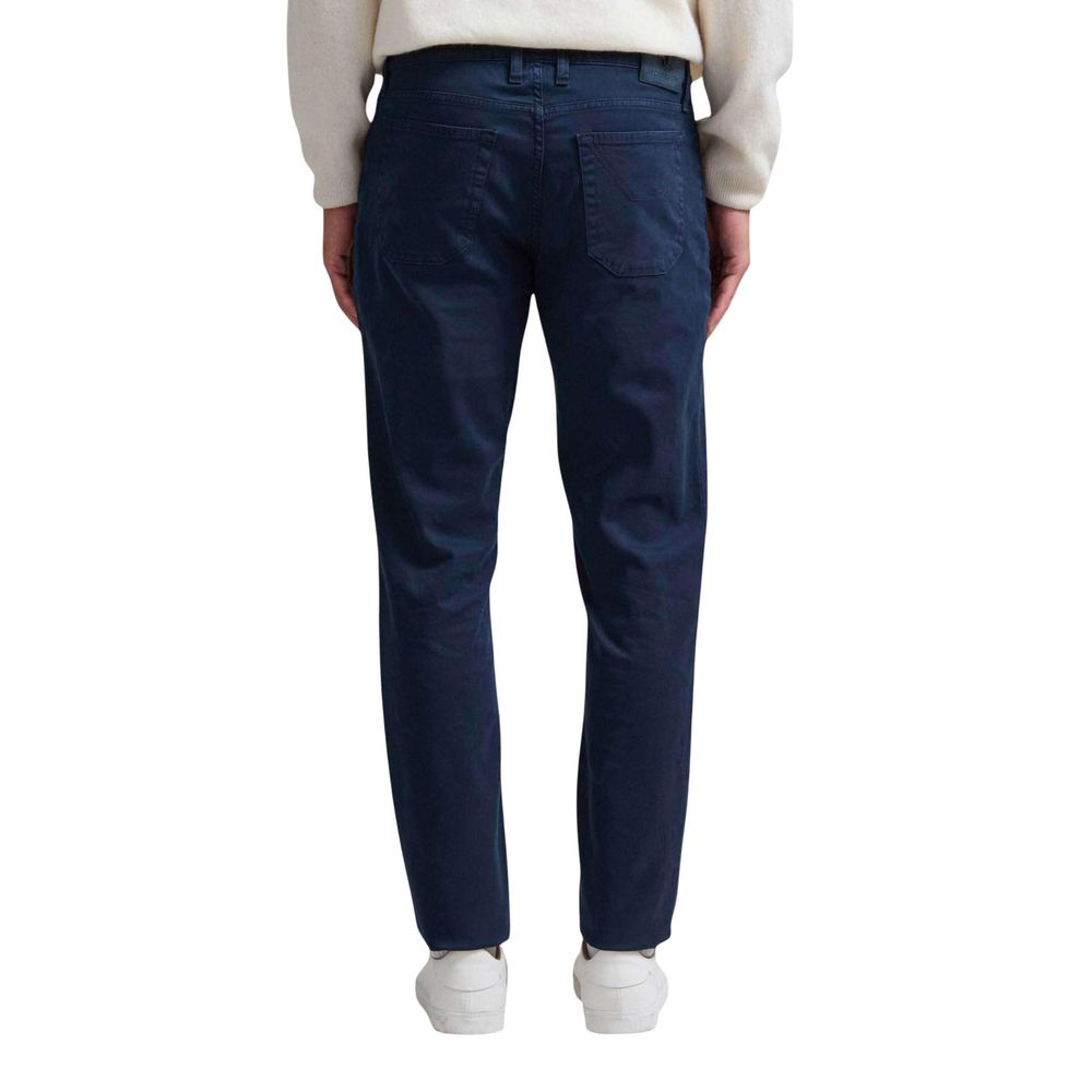 Jeckerson Blue Cotton Skinny Pants
