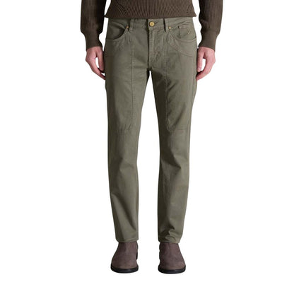 Jeckerson Green Cotton Skinny Pants