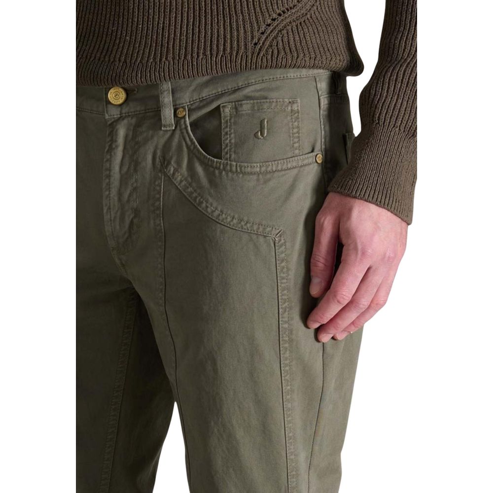 Jeckerson Green Cotton Skinny Pants