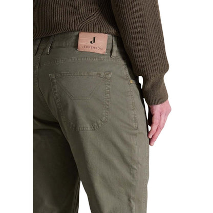 Jeckerson Green Cotton Skinny Pants