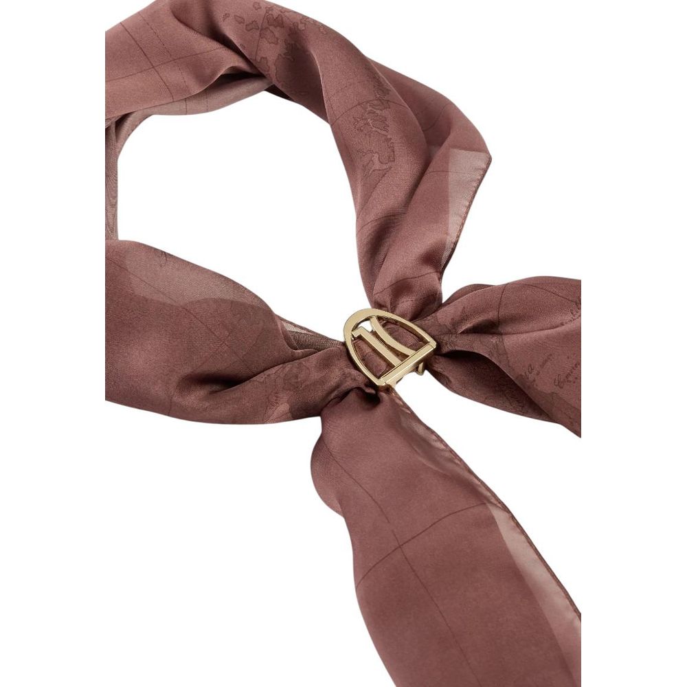 Alviero Martini Prima Classe Gray Polyester Scarf