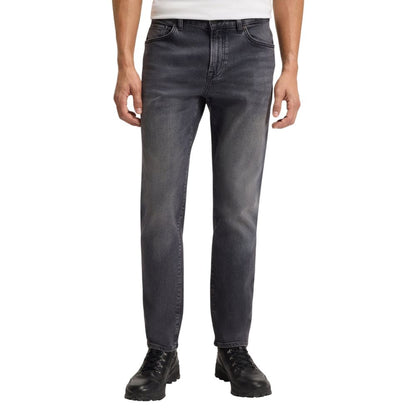 Hugo Boss Gray Cotton Relaxed Fit Jeans