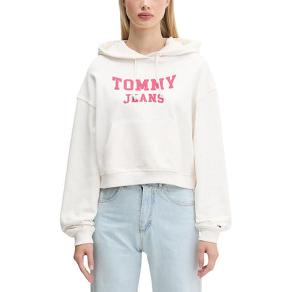 Tommy Hilfiger Jeans Cream Recycled Cotton Hoodie