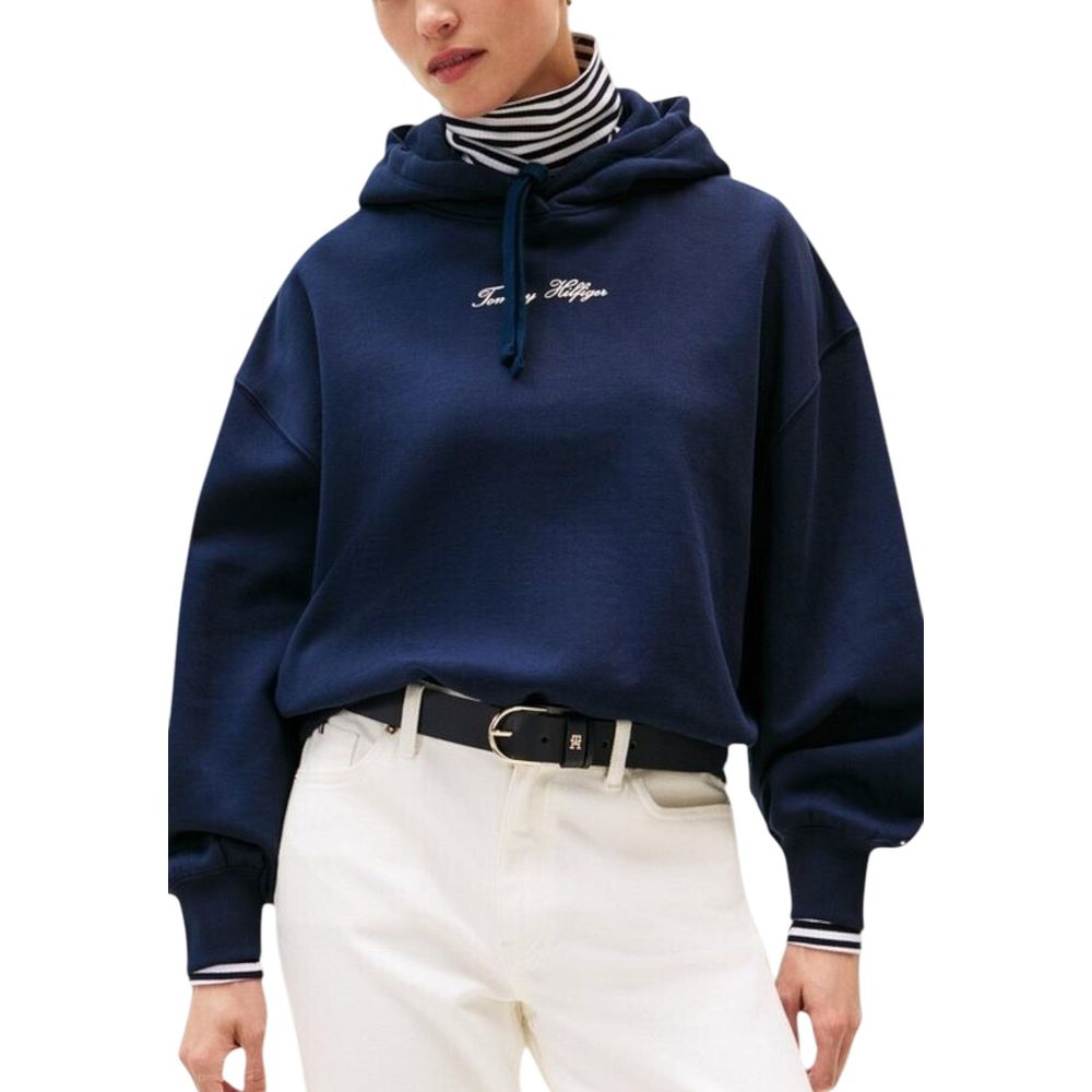 Tommy Hilfiger Blue Recycled Cotton Hoodie