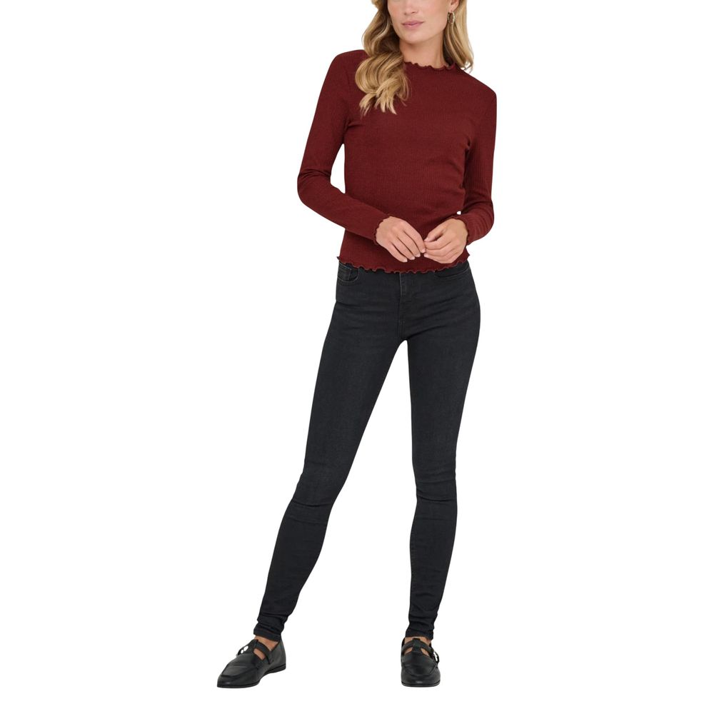Only Red Organic Cotton Long Sleeve T-Shirt